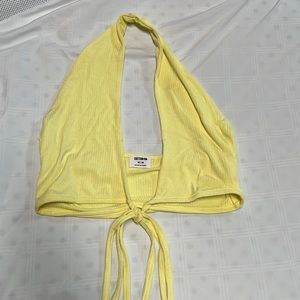 Cotton On Halter tie up Top Yellow